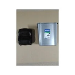 Merkloos Prullenbak - Zilver Met Zwart - 9 L -Beste Opslag Winkel 1143615607 0101