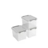 Curver Handy+ Opbergbox - 20L - 3 Stuks - Transparant Met Deksel -Beste Opslag Winkel 1145814754