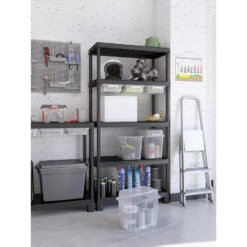 Keter Plus Shelf 90/5 - 5 Planken - 90x40x182cm - Zwart -Beste Opslag Winkel 1173102716 0102