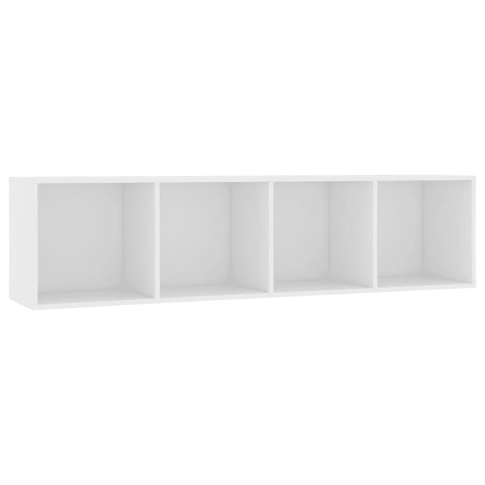 VidaXL Boekenkast/tv-meubel 143x30x36 Cm Wit 3 VidaXL Boekenkast/tv-meubel 143x30x36 Cm Wit
