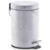 Zeller Pedaalemmer - Wit - Marmerprint - 3 L -Beste Opslag Winkel 1230131806