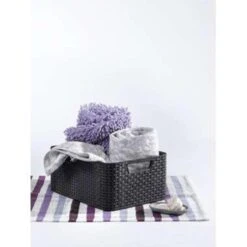 Curver Style Opbergmand M - 18L - 3 Stuks - Antraciet -Beste Opslag Winkel 1231663376 0103