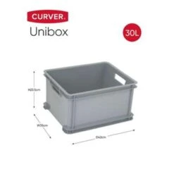 Curver Unibox Classic Opbergbox L - 3x30L - 43x35x23,5cm - Grijs 8 Curver Unibox Classic Opbergbox L - 3x30L - 43x35x23,5cm - Grijs -Beste Opslag Winkel 1237137916 0102