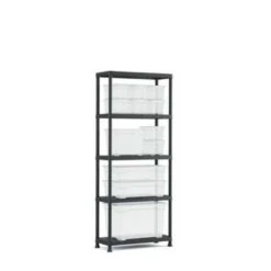 Keter Plus Shelf 75/5 - 5 Planken - 75x32x176 Cm - Zwart -Beste Opslag Winkel 1300797533 0102