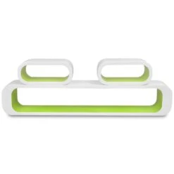 VIDAXL Wandplanken Kubus MDF Zwevend Voor Boeken/dvd 3 St Wit-groen -Beste Opslag Winkel 1314764544 0103