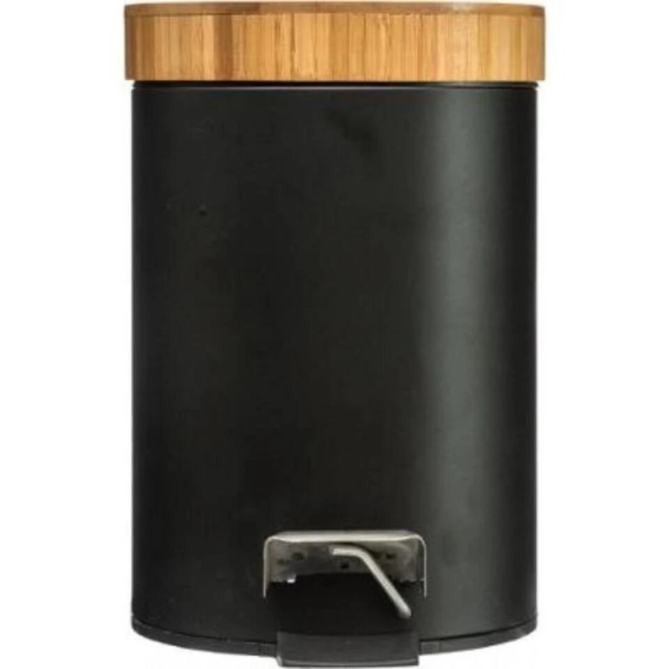 Five Simply Smart - Pedaalemmer Metaal - Zwart - 3 Liter 6 Five Simply Smart - Pedaalemmer Metaal - Zwart - 3 Liter - Afbeelding 4