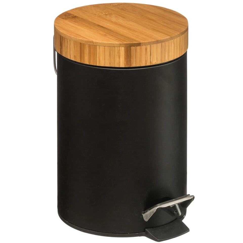 Five Simply Smart - Pedaalemmer Metaal - Zwart - 3 Liter 3 Five Simply Smart - Pedaalemmer Metaal - Zwart - 3 Liter