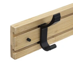 5Five Kapstok Wand/muur - Lichtbruin/zwart - 4 Ophanghaken - 40 Cm -Beste Opslag Winkel 13c33495827b4d7ebfefbd611db3a11c