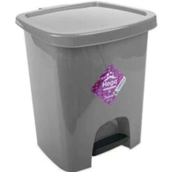 Hega Hogar Pedaalemmer - Grijs - 6 L - 29 Cm -Beste Opslag Winkel 1429462996 0101