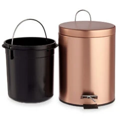 Berilo Pedaalemmer - Koperkleurig - 12 L - 40 Cm - Metaal -Beste Opslag Winkel 14306c7d68b04633aebf1f56c5bd34cb