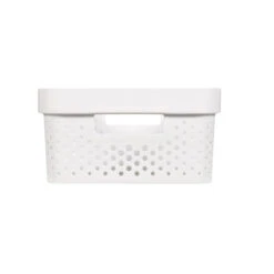 Curver Infinity Recycled Dots Opbergbox - 11L - 3 Stuks - Wit -Beste Opslag Winkel 1440306620 0102