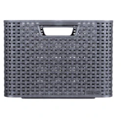 Curver Style Opbergmand L - 30L - 3 Stuks - Antraciet -Beste Opslag Winkel 1550009549 0103