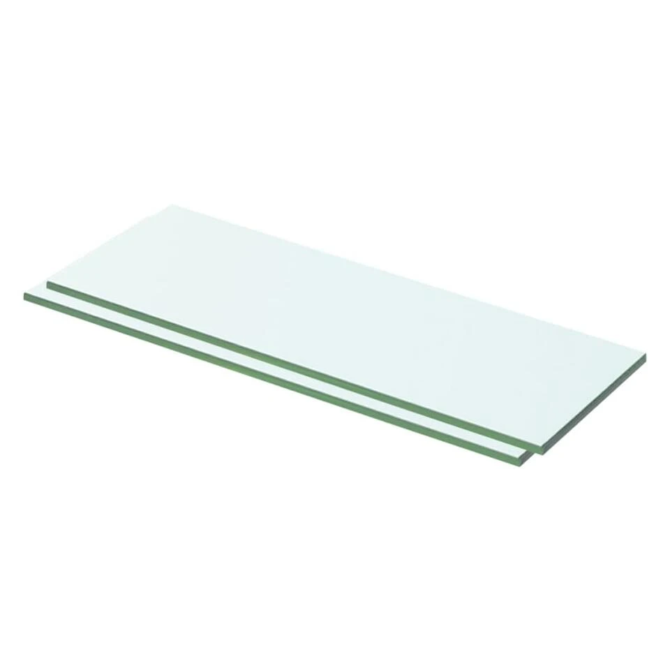 VidaXL Schappen 2 St 50x12 Cm Glas Transparant 3 VidaXL Schappen 2 St 50x12 Cm Glas Transparant