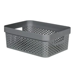 Curver Infinity Recycled Opbergbox - 11L - 3 Stuks - Grijs -Beste Opslag Winkel 1775442214 0102