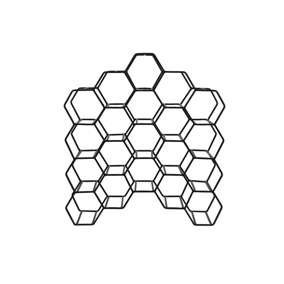Wijnrek 20 Flessen 48x18x52 Cm SALBRIS Mat Zwart 3 Wijnrek 20 Flessen 48x18x52 Cm SALBRIS Mat Zwart