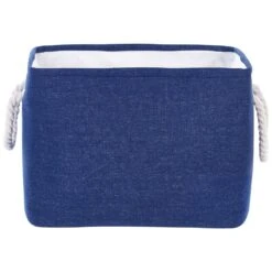 Beliani Mand DARQAB - Blauw Polyester -Beste Opslag Winkel 18491d0842fe4aa4a67f7bd5c681a82d