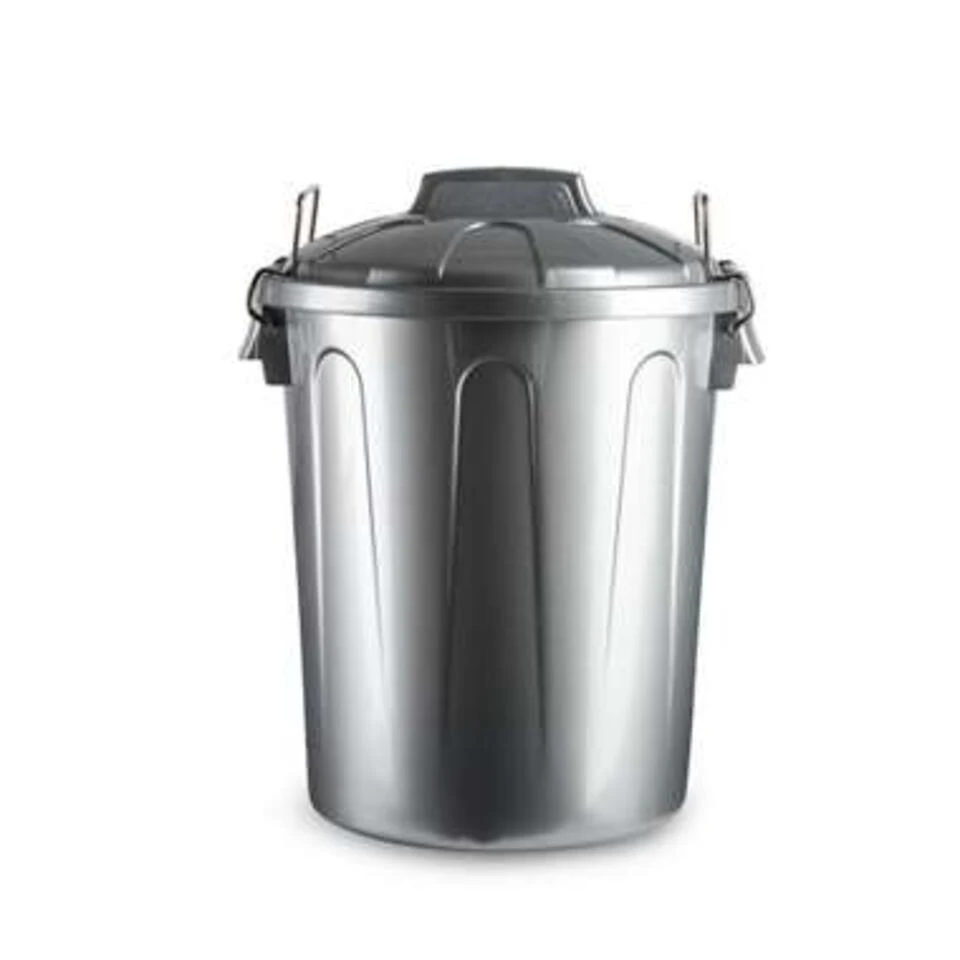 Forte Plastics Afvalbak - Zilverkleurig - Afvalemmer Met Deksel - 21l 3 Forte Plastics Afvalbak - Zilverkleurig - Afvalemmer Met Deksel - 21l