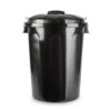 Forte Plastics Afvalbak - Zwart - Afvalemmer Met Deksel - 70l - 67 Cm -Beste Opslag Winkel 1899995770