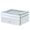 Beliani Juwelenkist KOFI - Zilver Glas 2 Beliani Juwelenkist KOFI - Zilver Glas -Beste Opslag Winkel 1905527925