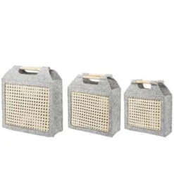 Beliani Mand SARIOT - Grijs Vilt