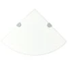 VidaXL Hoekschap Met Chromen Dragers Transparant 25x25 Cm Glas