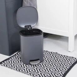 HI Pedaalemmer Classic - Softclose - 5L - Antraciet Grijs - 25 X 27 Cm -Beste Opslag Winkel 1a26618d1412401b96ff5c4aa7e0bd18