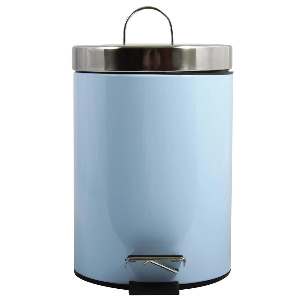 MSV Badkamer/toilet Pedaalemmer - Pastel Blauw - 3 Liter - 17 X 25 Cm 4 MSV Badkamer/toilet Pedaalemmer - Pastel Blauw - 3 Liter - 17 X 25 Cm - Afbeelding 2