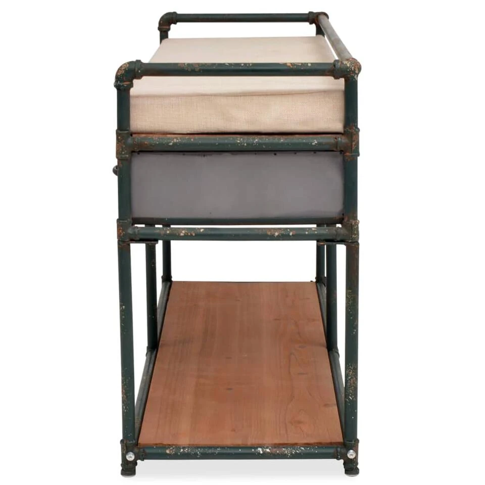 VidaXL Opbergbankje Met Kussen 107,5x34,5x59 Cm 4 VidaXL Opbergbankje Met Kussen 107,5x34,5x59 Cm - Afbeelding 2