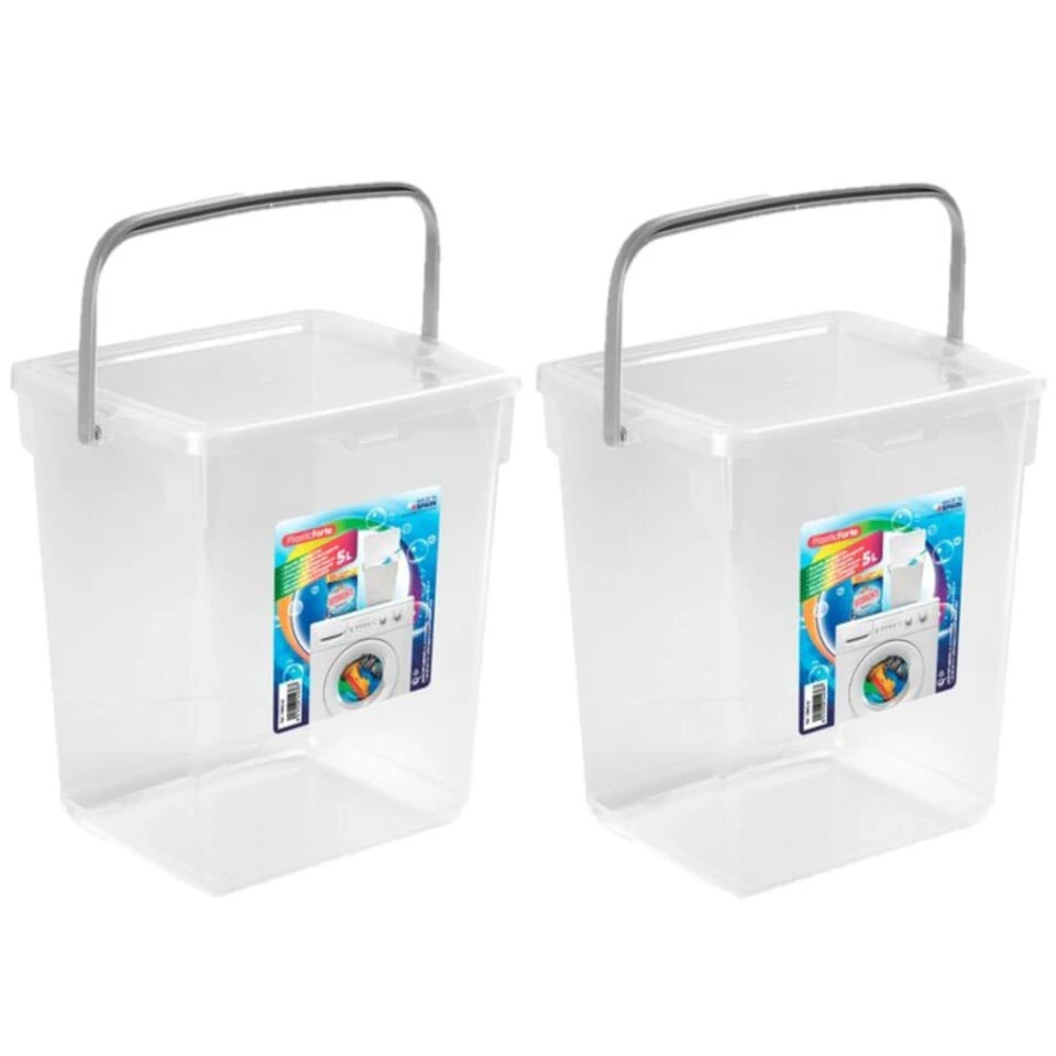 Forte Plastics Opbergbox - Kunststof - Met Deksel - Transparant - 5 L 5 Forte Plastics Opbergbox - Kunststof - Met Deksel - Transparant - 5 L - Afbeelding 3