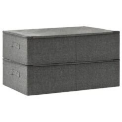 VidaXL Opbergboxen 2 St 70x40x18 Cm Stof Antracietkleurig -Beste Opslag Winkel 3065b6102eb74332bbf5b4eb7ecd3f78