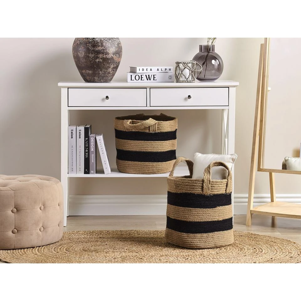 Beliani Mand GEREDE - Beige Jute 4 Beliani Mand GEREDE - Beige Jute - Afbeelding 2