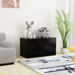 VidaXL Opbergkist 84x42x46 Cm Bewerkt Hout Zwart -Beste Opslag Winkel 36db7516cb1c47cf909c67ee5463c515