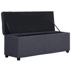 VidaXL Bankje Met Opbergvak 116 Cm Polyester Donkergrijs 9 VidaXL Bankje Met Opbergvak 116 Cm Polyester Donkergrijs -Beste Opslag Winkel 3b6f87f23ce54b5e861e5a6bb04c9bf6