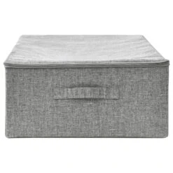 VidaXL Opbergbox 70x40x18 Cm Stof Grijs -Beste Opslag Winkel 3bb0d32aa7df40d780392d0fb45db551