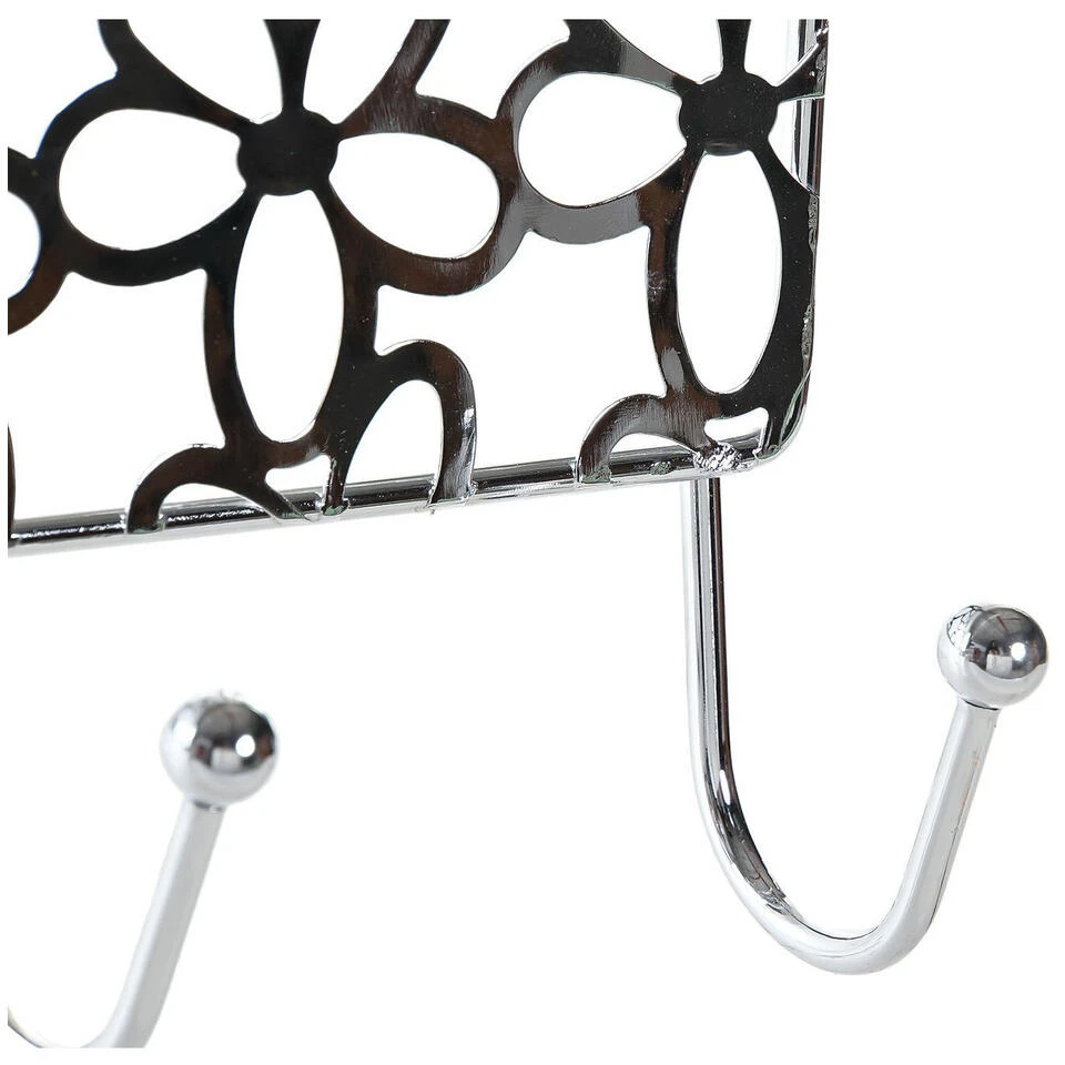 Items Kapstok - Deurhanger - Zilver - Bloemen Patroon - 32 Cm 5 Items Kapstok - Deurhanger - Zilver - Bloemen Patroon - 32 Cm - Afbeelding 3
