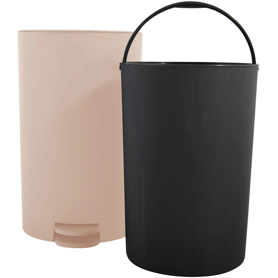 MSV Kleine Badkamer/toilet Pedaalemmer - Beige - 3L - 15 X 27cm 4 MSV Kleine Badkamer/toilet Pedaalemmer - Beige - 3L - 15 X 27cm - Afbeelding 2
