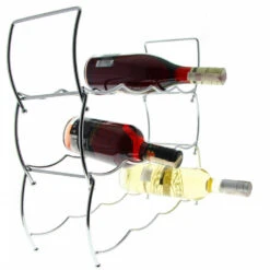 Svenska Living Wijnrek - 12 Flessen - Chrome - Metaal - 43 X 42 Cm -Beste Opslag Winkel 4d0e71e6514d4eaf99d2ca8978fa9197