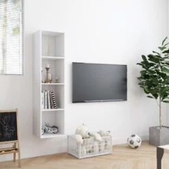VidaXL Boekenkast/tv-meubel 143x30x36 Cm Wit 8 VidaXL Boekenkast/tv-meubel 143x30x36 Cm Wit -Beste Opslag Winkel 4e25f5e33853454fbb9e915b49b68d60