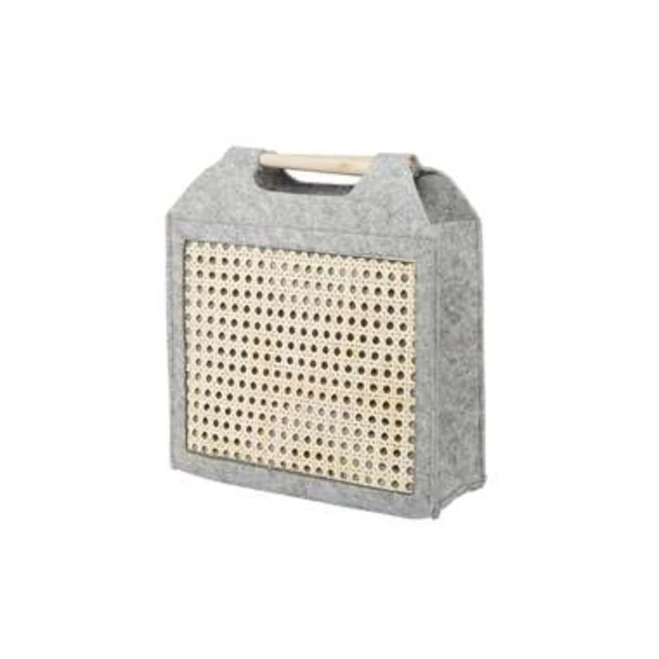 Beliani Mand SARIOT - Grijs Vilt 4 Beliani Mand SARIOT - Grijs Vilt - Afbeelding 2