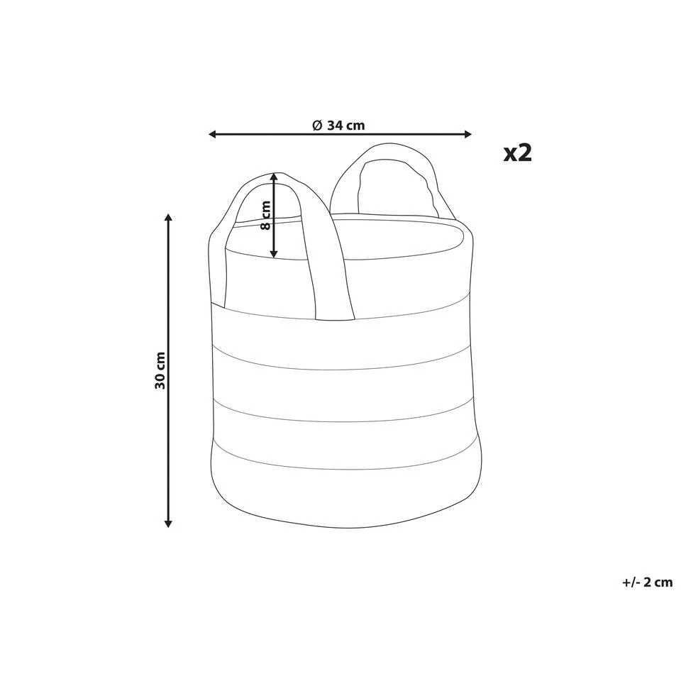 Beliani Mand GEREDE - Beige Jute 5 Beliani Mand GEREDE - Beige Jute - Afbeelding 3