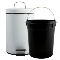 MSV Badkamer/toilet Pedaalemmer - Wit - 3 Liter - 17 X 25 Cm -Beste Opslag Winkel 536b4afd6786456ea1a6218c5d68c2fe