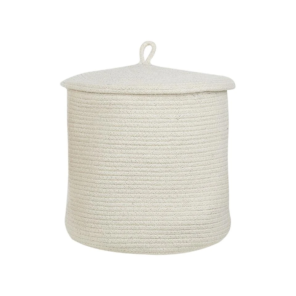 Beliani Mand SILOPI - Wit Katoen 6 Beliani Mand SILOPI - Wit Katoen - Afbeelding 4