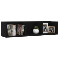 VidaXL Cd-wandschap 75x18x18 Cm Bewerkt Hout Zwart -Beste Opslag Winkel 656d4c51b62c4e678c3aa03daef1646b