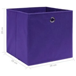 VidaXL Opbergboxen 4 St 28x28x28 Cm Nonwoven Stof Paars 9 VidaXL Opbergboxen 4 St 28x28x28 Cm Nonwoven Stof Paars -Beste Opslag Winkel 6df6818829754d32b294173f9f7285c1