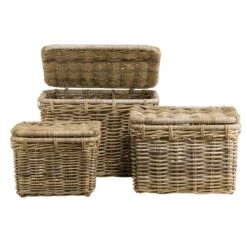 Mand Met Deksel Meike - Antiek Grijs - 55x40x40 Cm -Beste Opslag Winkel 70503149 2000