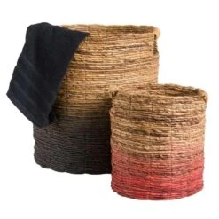 Mand Falco - Naturel/zwart - 45xØ40 Cm -Beste Opslag Winkel 70503543 3300