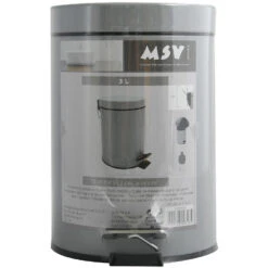 MSV Badkamer/toilet Pedaalemmer - Grijs - 3 Liter - 17 X 25 Cm 9 MSV Badkamer/toilet Pedaalemmer - Grijs - 3 Liter - 17 X 25 Cm -Beste Opslag Winkel 70ee215043734faa9eda6eef0f41a7ef