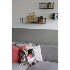 WOOOD Wandplank Zeta EL - Zwart - 16x80x16 Cm -Beste Opslag Winkel 71411085 9050