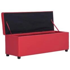 VidaXL Bankje Met Opbergvak 116 Cm Kunstleer Rood 9 VidaXL Bankje Met Opbergvak 116 Cm Kunstleer Rood -Beste Opslag Winkel 718d0bbc19b04d35a716af170f0bbabe