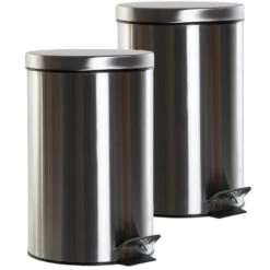 Items Pedaalemmer - Mat Zilverkleurig - RVS - 12 L - 40 Cm -Beste Opslag Winkel 73173438ddf24c549ed72a91169f6f71